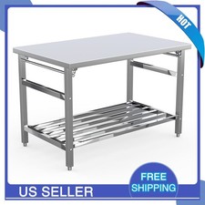 Stainless Steel Work Table 48"X30" Commercial Kitchen Prep Table Food Worktable