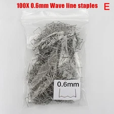 100PCS Automotive Plastic Repair Welding Nail Standard Pre Cut Wave Staples Bump