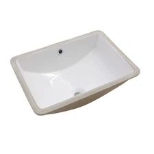 Undermount Bathroom Sink - 21 x 14 inch Rectangular Vessel Sink Undermount Mo...