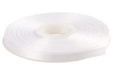 White Satin Ribbon 3/8 Inch x 50 Yards, Double Face, 029-White, Gift Wrapping