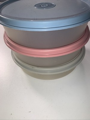 Tupperware Container 1551-2A , 3A, 6A With Lids 61,62,63 