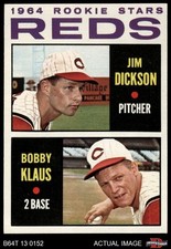 1964 Topps #524 Jim Dickson / Bobby Klaus Reds RCs RC 7.5 - NM+