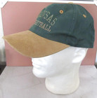 Vintage University of Kansas Jayhawks SNAPBACK Hat Cap Men Green Tan Suede Bill — photo 2