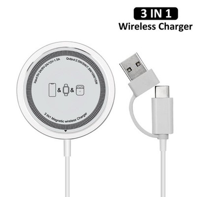 3-in-1 Magnetische 15W Wireless Ladegerät für iPhone, AirPods & Apple Watch UNI
