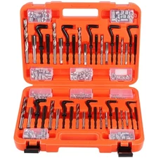 300-Piece Helicoil Thread Repair Kit Metric & SAE HSS Drill Helicoil Repair K...