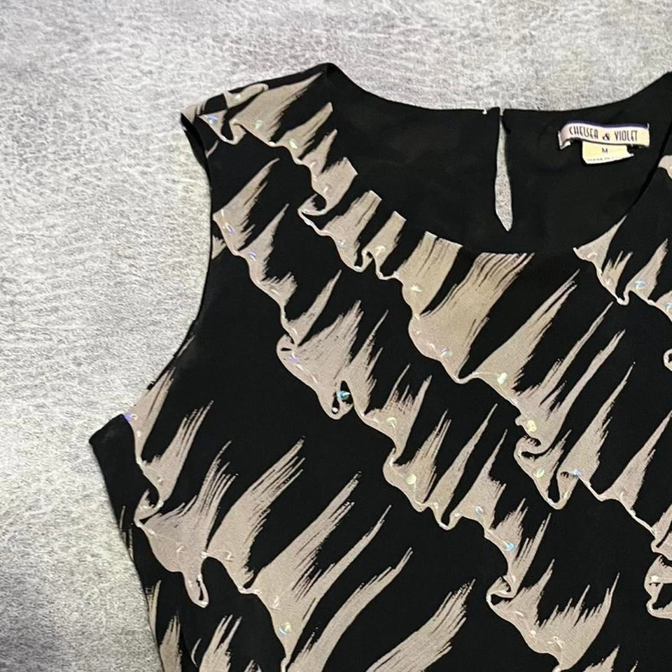 Maxi vestido vintage de seda chelsea y violeta Foto 4 de 4