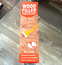 Wood Filler Repair Kit White 220g Sandable Paintable Wood Effect