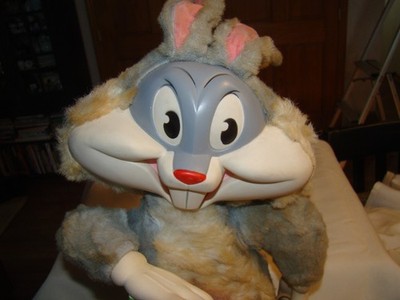 Vtg 1960's Talking Bugs Bunny Plush Doll Pull String Voice is