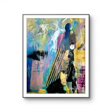 8”x10” Mixed Media Figurative  Paper Expressionism Abstract Design Home Art