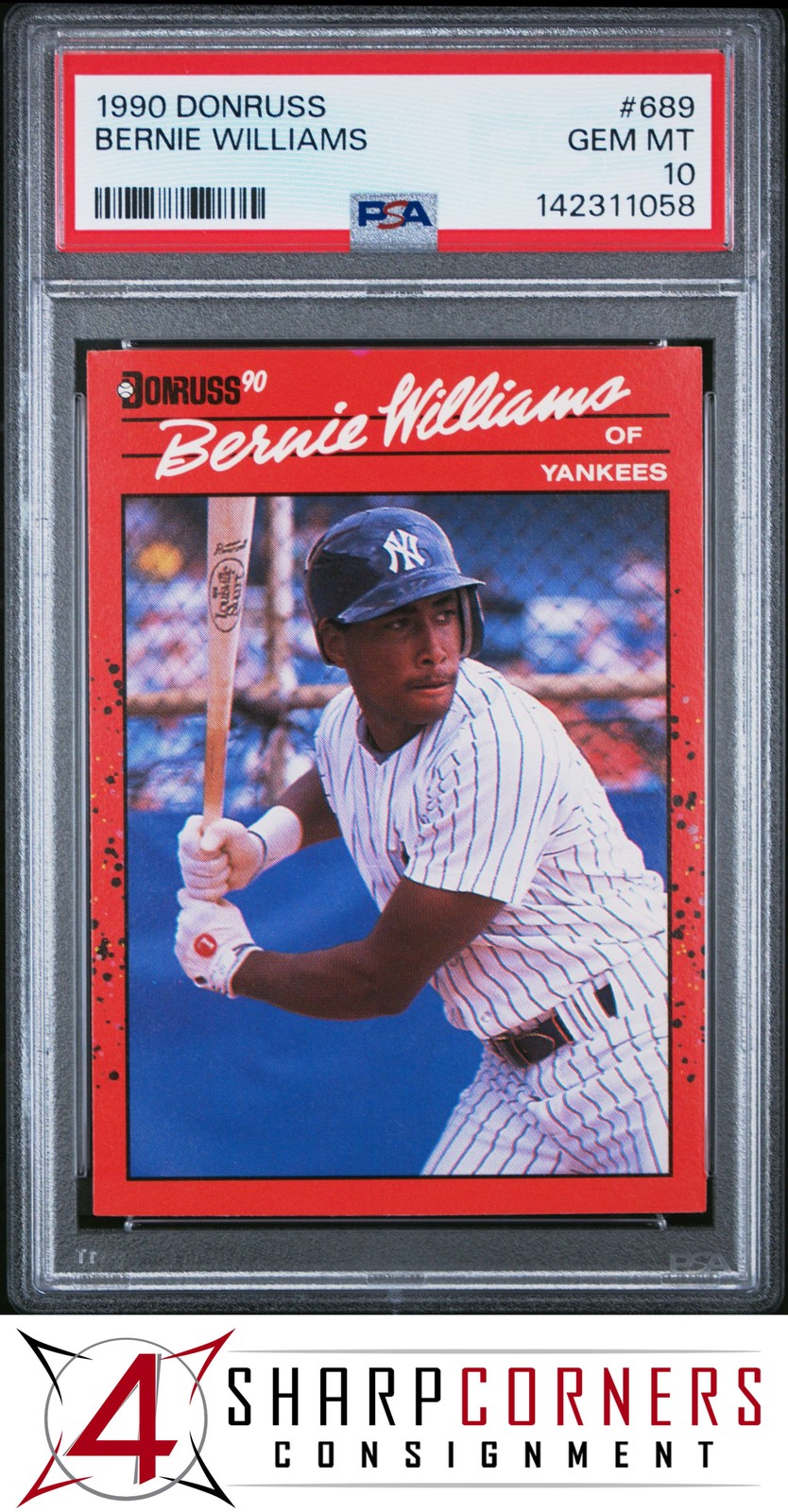 1990 DONRUSS #689 BERNIE WILLIAMS RC YANKEES PSA 10