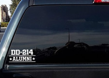 DD-214 Alumni - Army - Navy - Air Force - Marines - Veteran Vinyl Decal Sticker