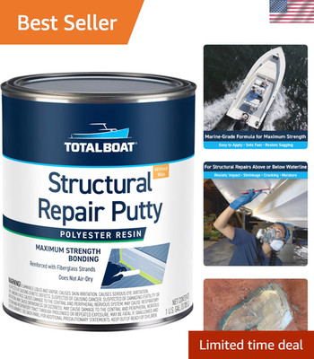 Polyester Structural Repair Putty - Marine Grade Long Strand Fiber Fiberglass...