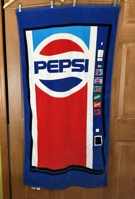 Vintage 80s Pepsi Cola Vending Machine Beach Towel Pepsi Diet