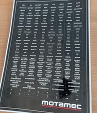 Motorsport Race Rally Car Dash Switch Panel & Steering Wheel Label Sticker Sheet