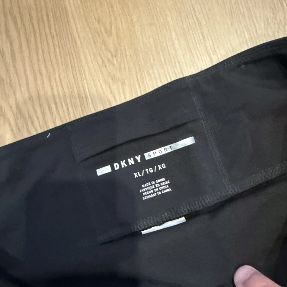 🖤 Leggings DKNY Sport XL - Pantalones de yoga elásticos con logotipo audaz | Athleisure Chic Foto 2 de 4