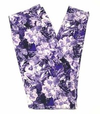 TC LuLaRoe  LAVENDER PURPLE FLORAL PATTERN  Leggings SIZES 12-18 Tall  Curvy