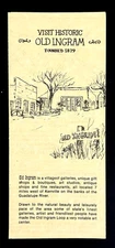 1970s Old Ingram Village Texas TX Galleries Shops VTG Brochure Guadalupe River