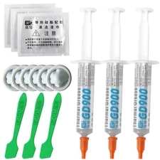 Net Weight 7 Grams Gray 3-pieces GD900 Thermal Paste Grease Heat Sink Compound