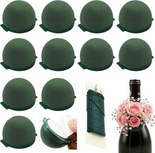 12 Pack Floral Foam Round, Green Mini Flower Arrangement Holder Supplies Flor...