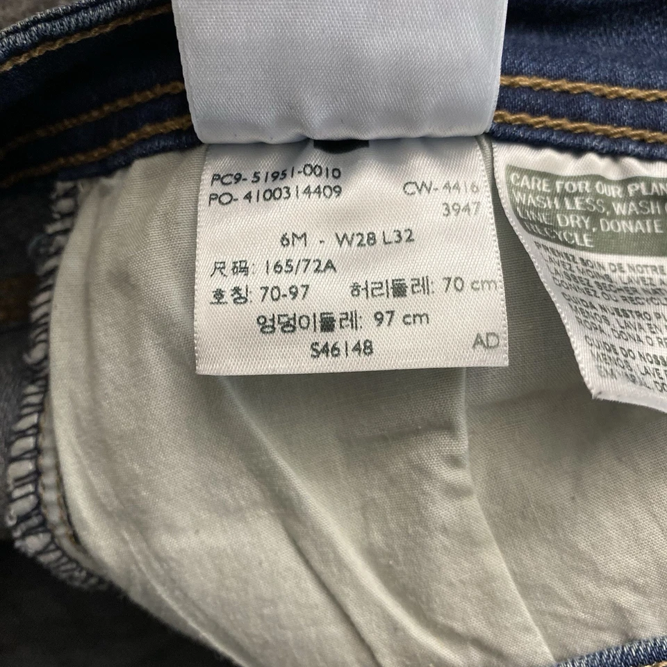 Jeans Levis para mujer talla 6 28x32 azul oscuro 529 corte boot curvilíneo elástico denim Foto 4 de 4