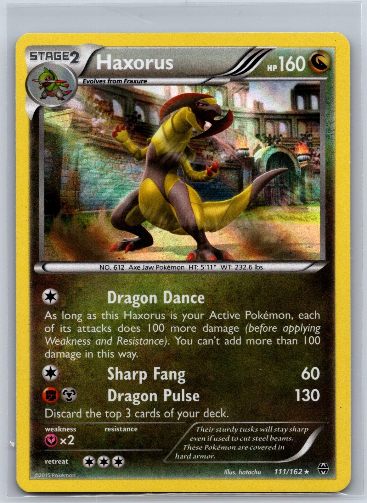 Haxorus 111/162 Holo Rare BREAKthrough Pokemon Near Mint
