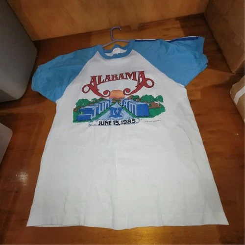 Vtg. 1985 Alabama June Jam IV Band Shirt Rare Concert Raglan 1980s vintage concert t-shirt, vintage, single stitch, B+ condition