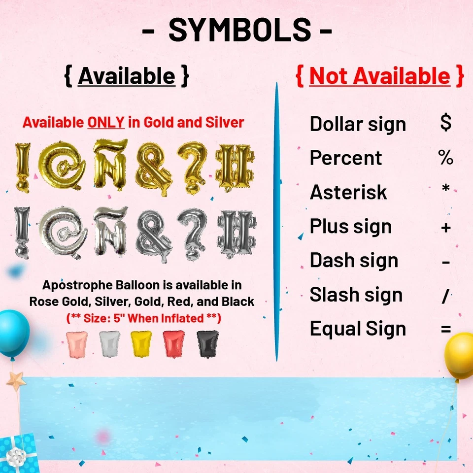 16" Custom Phrase Letter Balloons Gold Silver Black Red Blue White Hot Pink - Image 2 of 4