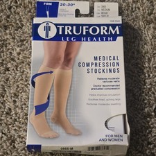 Truform Medical Compression Stocking Below Knee Firm 20-30 mmHg Medium Beige USA