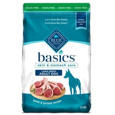 Blue Buffalo Basics Adult Large Breed Grain-Free Lamb & Potato Dry Dog Food 22lb