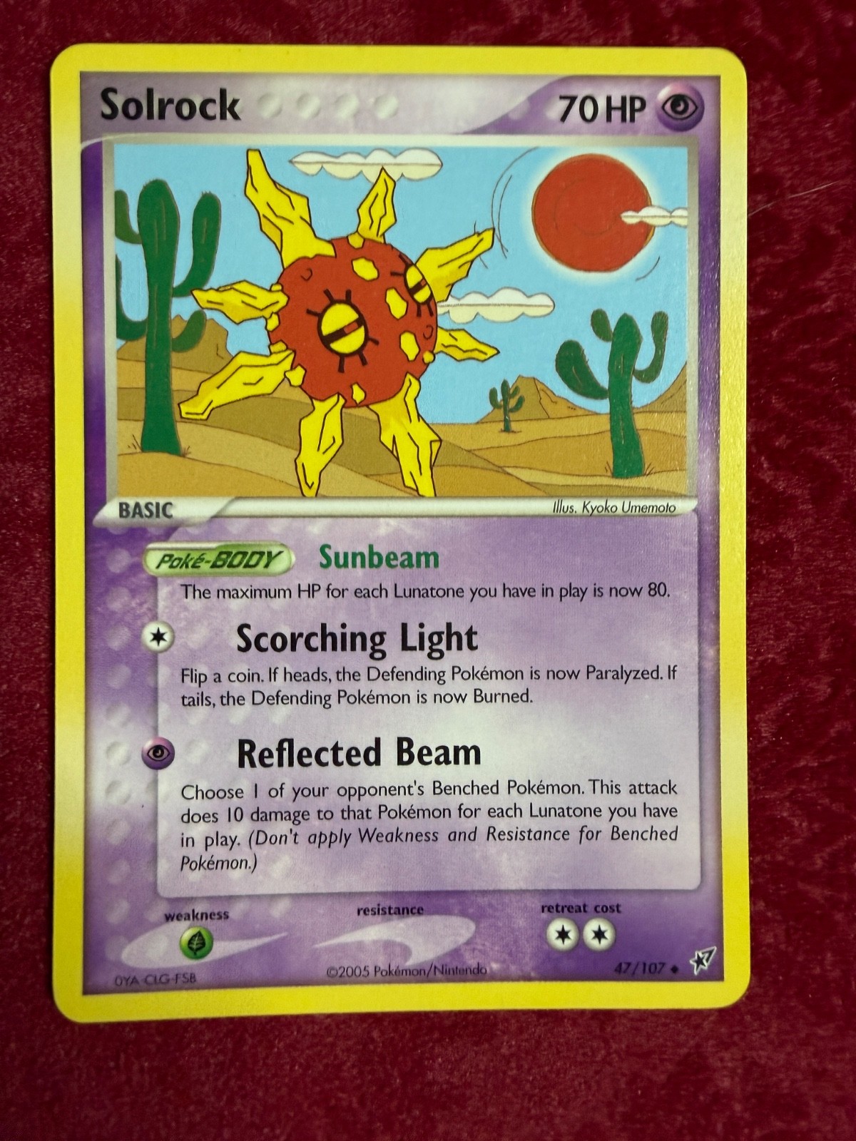 Pokemon TCG Solrock Non-Holo 47/107, EX Deoxys (NM/LP)