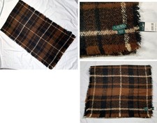 NWT Lauren Ralph Lauren Tartan Plaid Acrylic Scarf Wrap 24" by 86" Rectangular