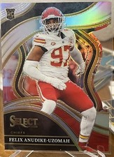 Felix Anudike-Uzomah Silver Die-Cut Prizm Rookie RC 2023 Select Card #269 Chiefs