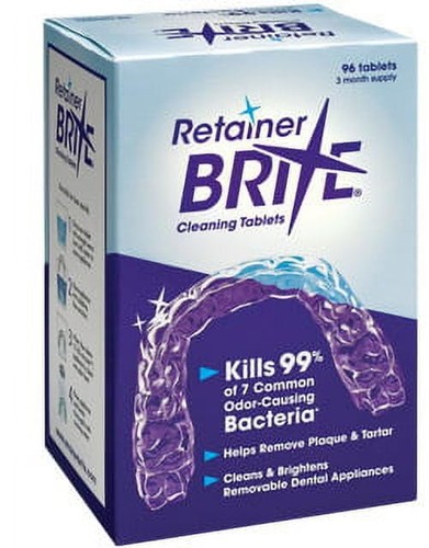 Retainer Brite Cleaning Tablets 96 Count for Retainers Aligners Mouthguards