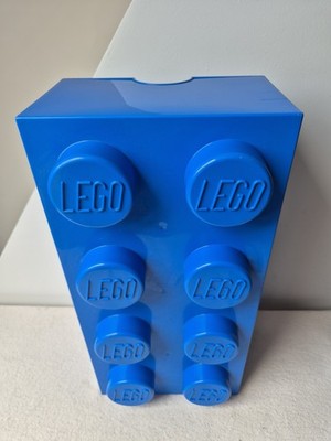 GROSSE LEGO AUFBEWAHRUNGSBOX BLAU BLOCK 8 NOPPEN. 50X25X15CM