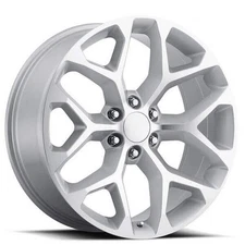 22x9" Chevy Truck Snowflake Wheels FR 59 Silver OEM Replica Rims (S03)