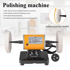 Portable Dental Lab Polishing Machine Lathe with Dual Buffing Wheel 2000-7000RPM