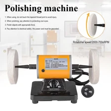 Portable Dental Lab Polishing Machine Lathe with Dual Buffing Wheel 2000-7000RPM