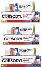 CORSODYL ACTIVE GUM REPAIR WHITENING TOOTHPASTE 75ML x3 Pack