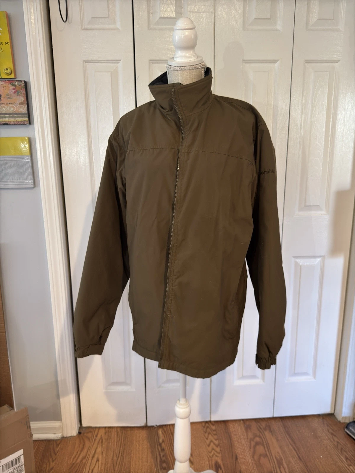 Columbia Jacket Men’s XL Tan Brown Insulated Fleece Lined 208 WM5416