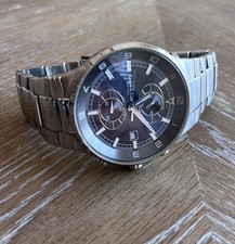 Kenneth Cole KC3500 Blue Marine Dial Chronograph Stainless Steel Watch - No Pin