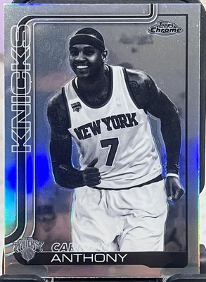 Carmelo Anthony 2025-26 Topps Chrome Base Negative #248 Knicks
