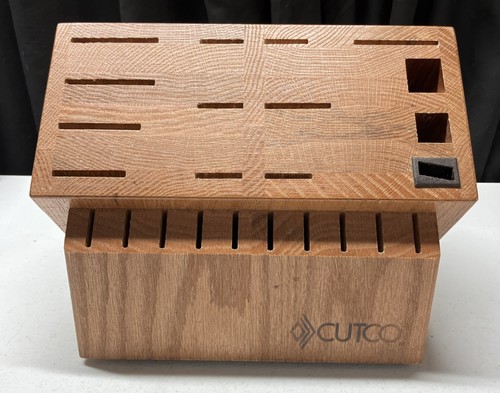 Cutco 24- Slot Oak Wood Cherry Finish Homemaker Wooden Nice!