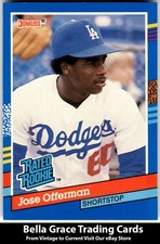 1991 Donruss Jose Offerman #33 Los Angeles Dodgers MLB Baseball 