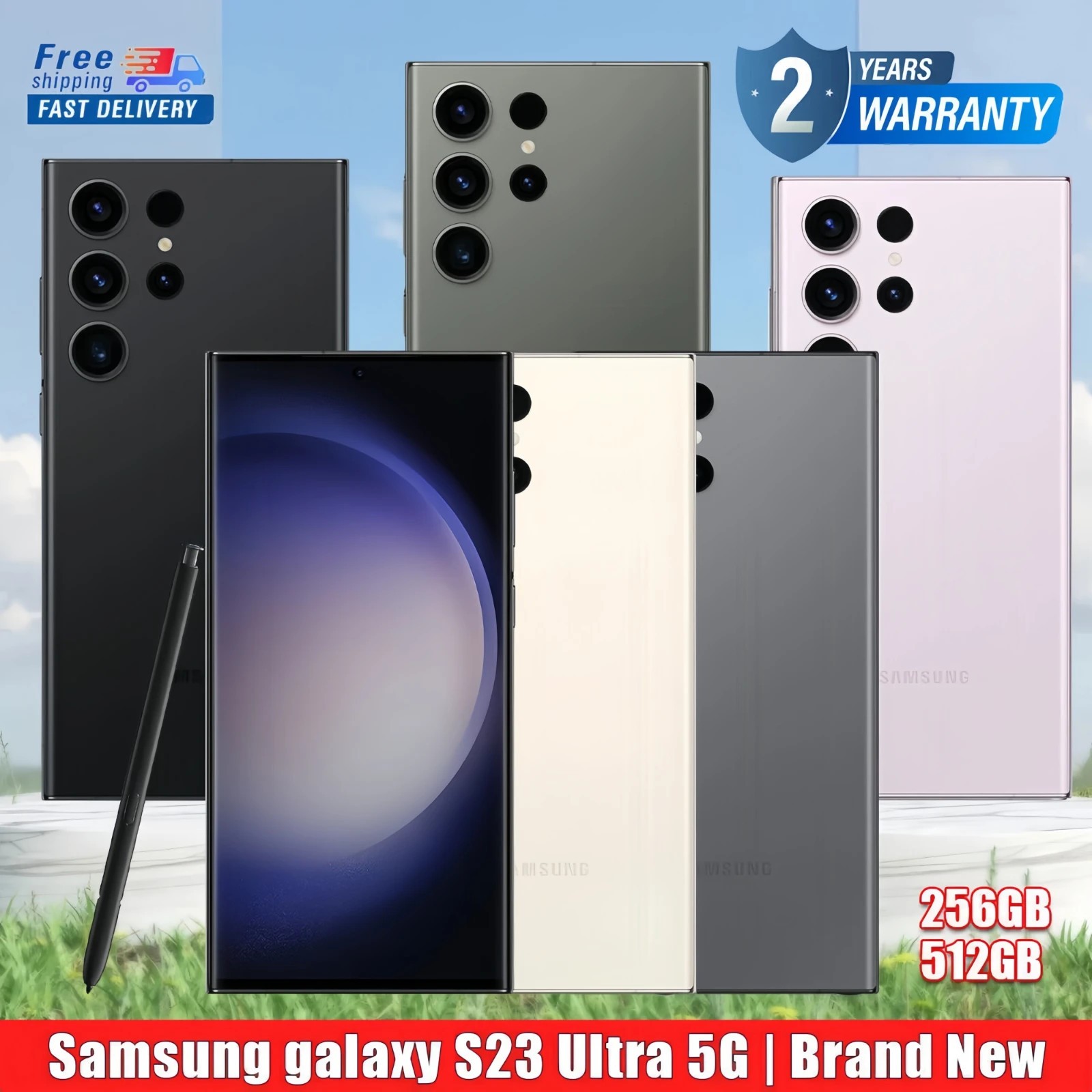 Samsung Galaxy S23 Ultra 5G 256/512GB - Unlocked Fast Shipping Top Fashion