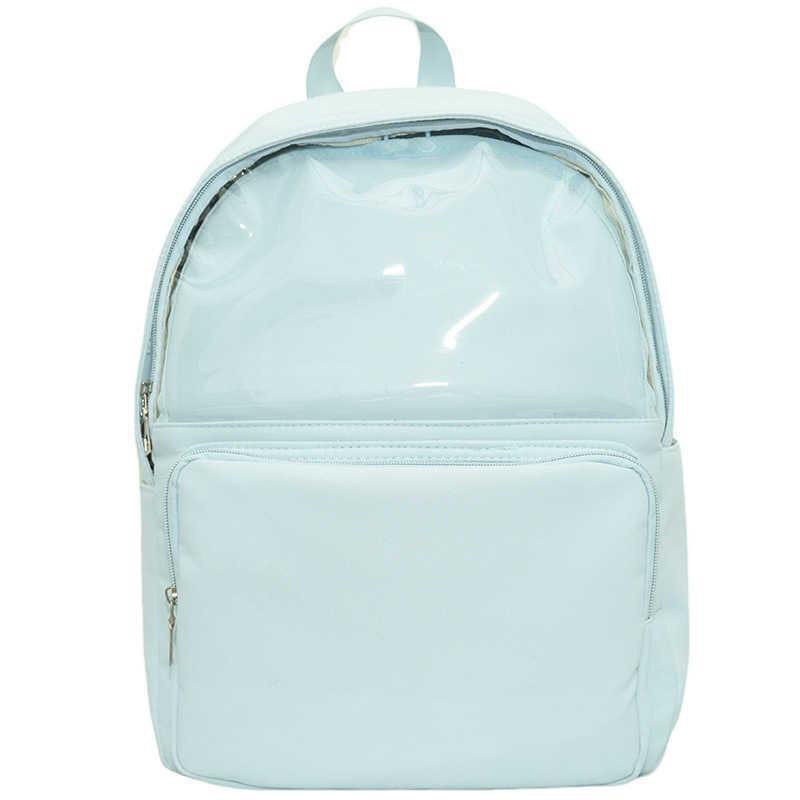 New Preppy Style Lolita Womens Student Handbag Ita Bag Transparent Backpack Bag