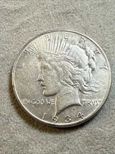 1934-P $1 Peace Silver Dollar XF To AU Almost Uncirculated Condition 031901