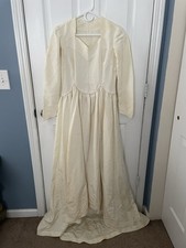 Vintage 1940  s Wedding Dress And Veil