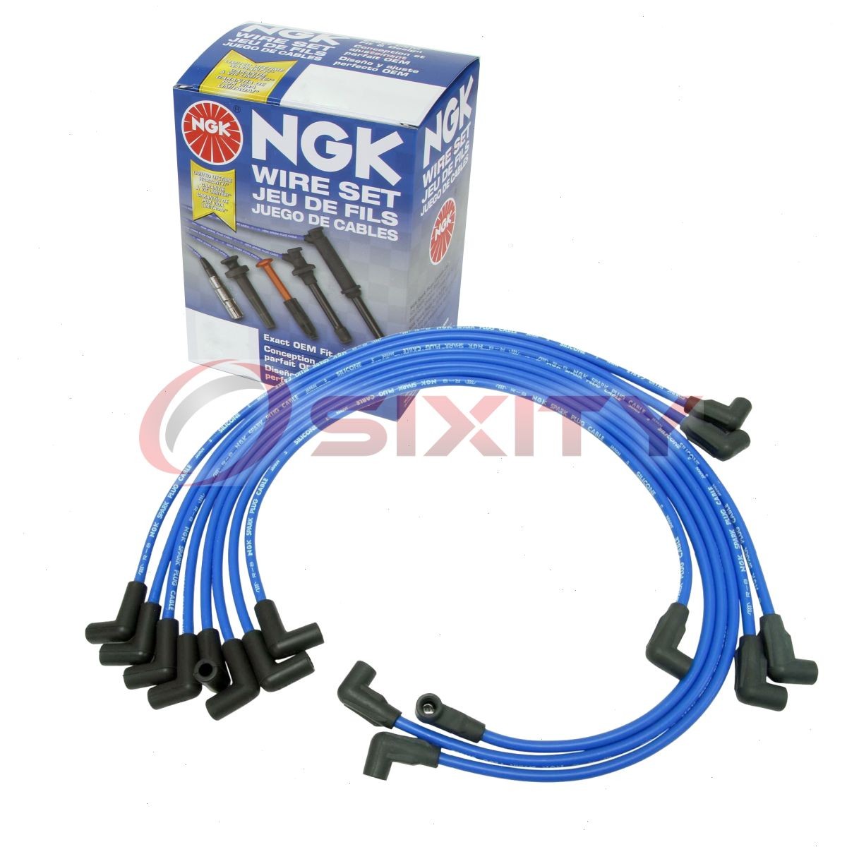 1 pc NGK Spark Plug Wire Set for 1987-1991 GMC V3500 5.7L V8 - Engine Kit fb