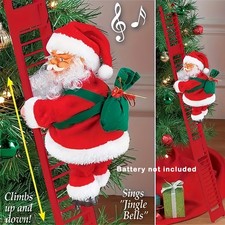 1PCS Christmas Decorations - Electric Santa Claus Climbing Beads Climbing Ladder
