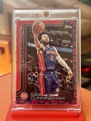Cade Cunningham 2025 Topps TEAM COLOR BORDER #40 SSP CASE HIT Detroit Pistons!!!